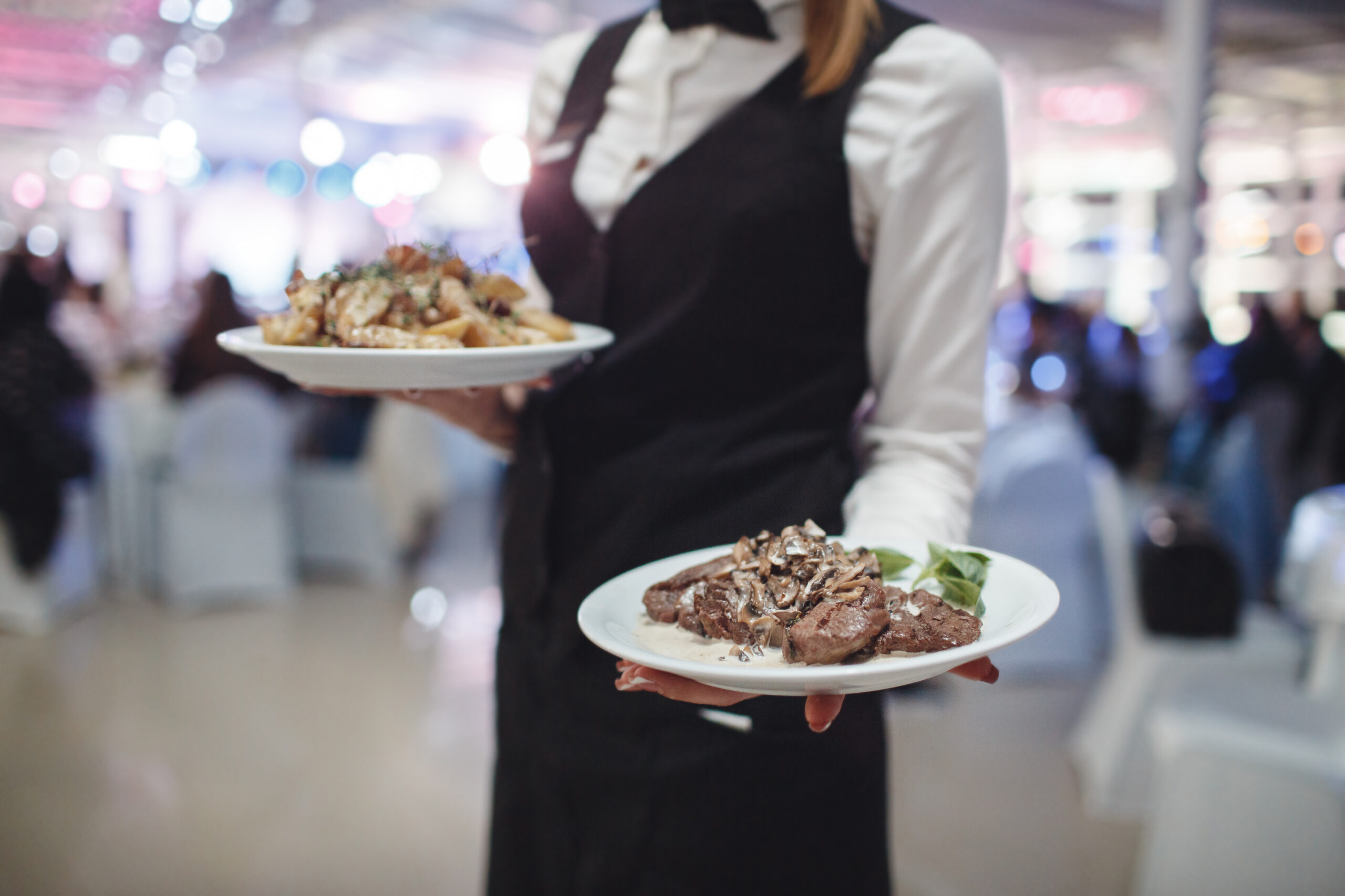 waiter-with-meal-catering-service